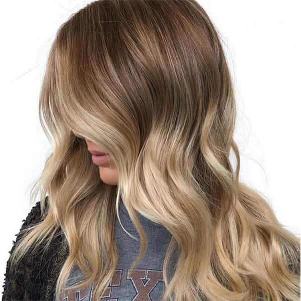 Mid-Back Blonde With Lighter Blonde Highlights — Reverse Balayage