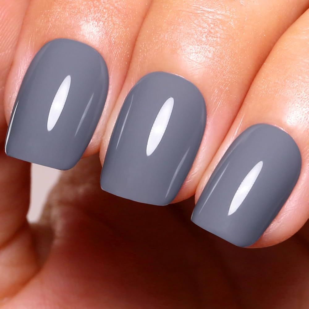 Perfectly Applied Neutral Gray — Winter Gray Nails