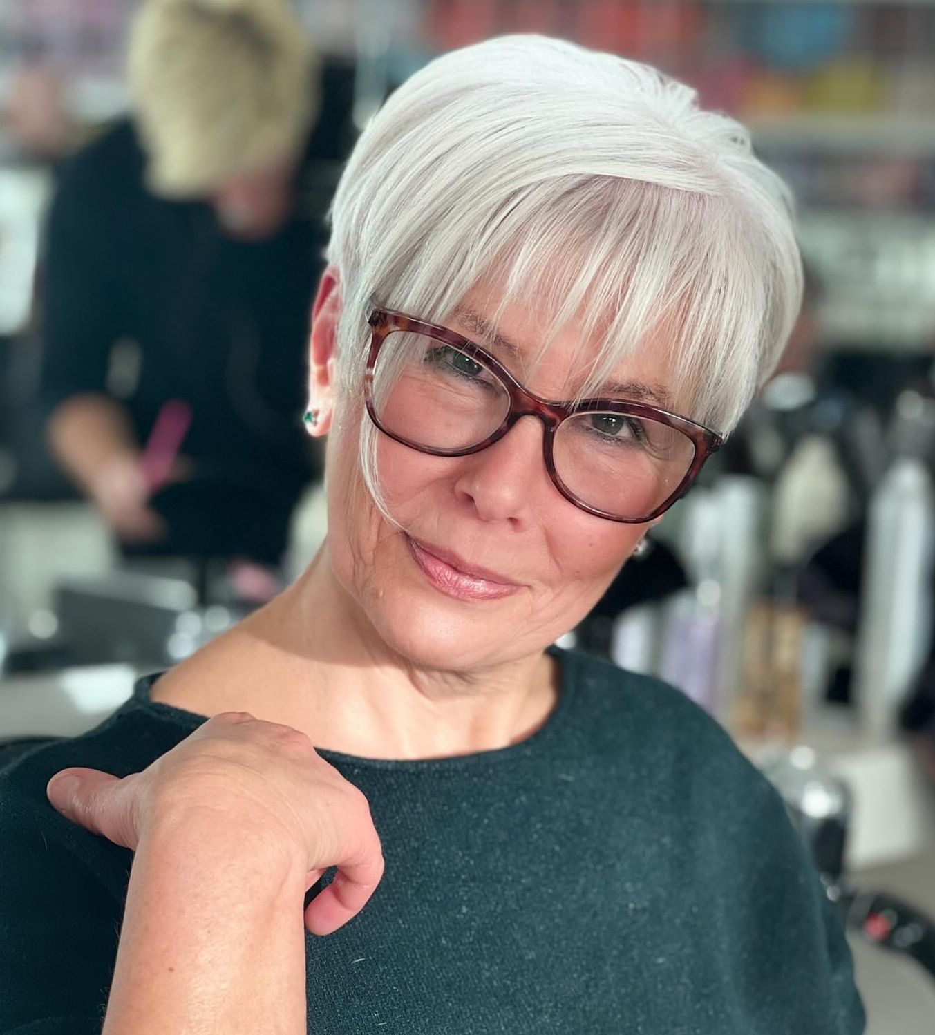 Silver White Visual Idea Silver White Visual Idea β Winter Haircuts for Women Over 70