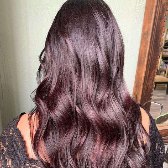 Deep Plum With Subtle Cool Undertones Deep Plum With Subtle Cool Undertones β Plum Hair Color