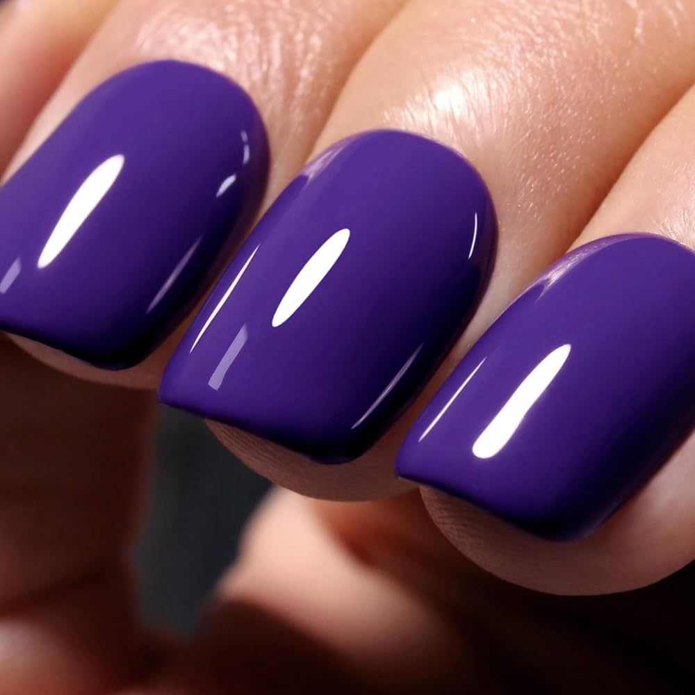 Purple French Tips with Dot Accent — Winter Purple Nails
