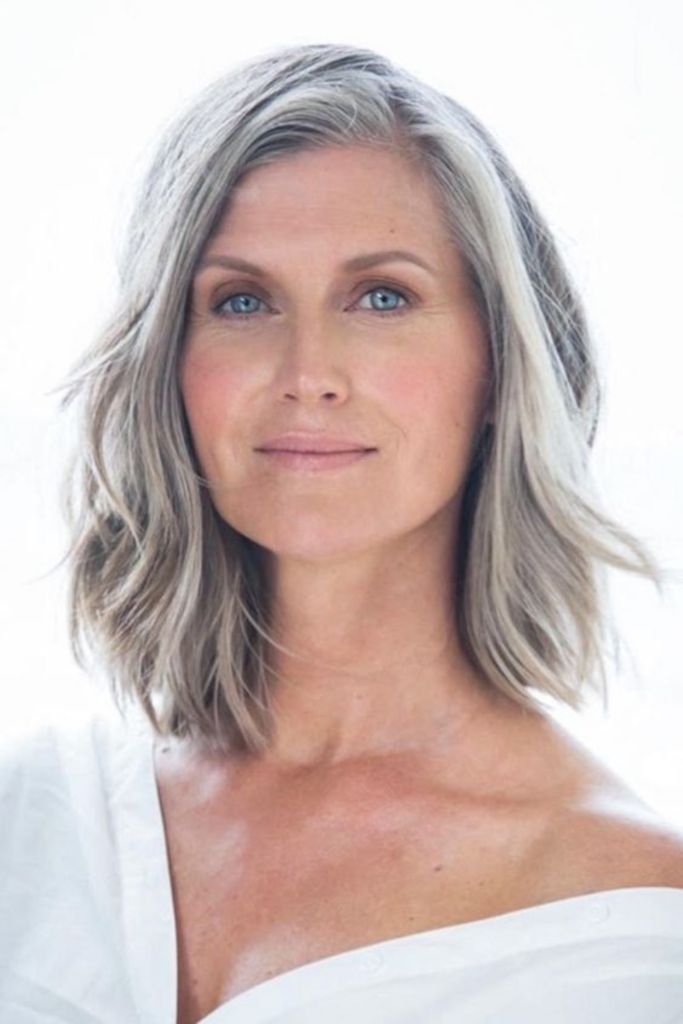 Fine Wavy Lob With Ash Blonde Darker Roots — Reverse Balayage