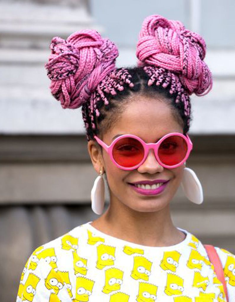 Vibrant Pink Box Braids Vibrant Pink Box Braids β Winter Braid Colors for Black Women
