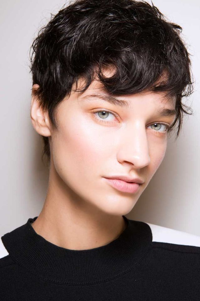 Textured Dark Brown Pixie With Messy Bangs Textured Dark Brown Pixie With Messy Bangs β Winter Pixie Haircuts