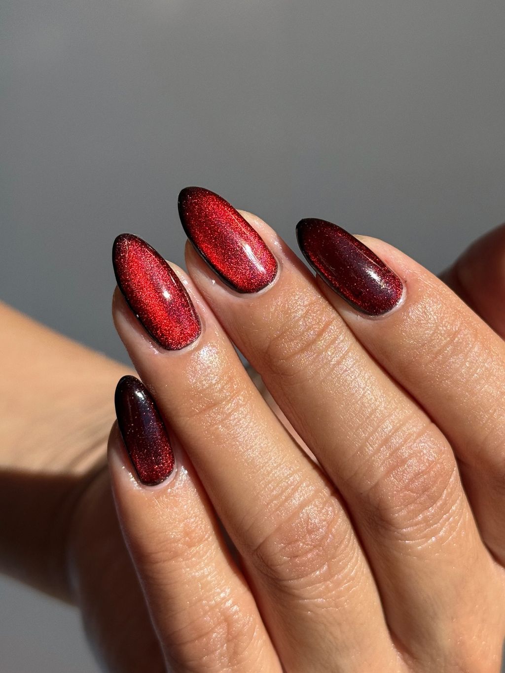 Chrome Cat-Eye Visual Idea — Easy Christmas Nails 2026