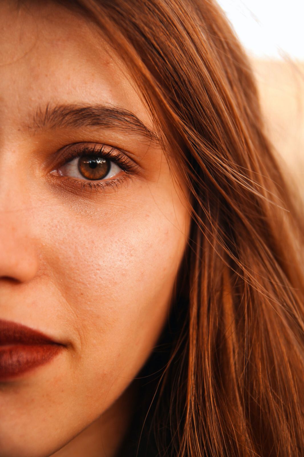 Warm Copper Red With Golden Warm Copper Red With Golden β Winter Hair Colors for Brown Eyes