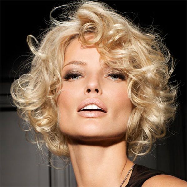 Voluminous Honey Blonde Bob Curls — Winter Haircuts for Square Faces