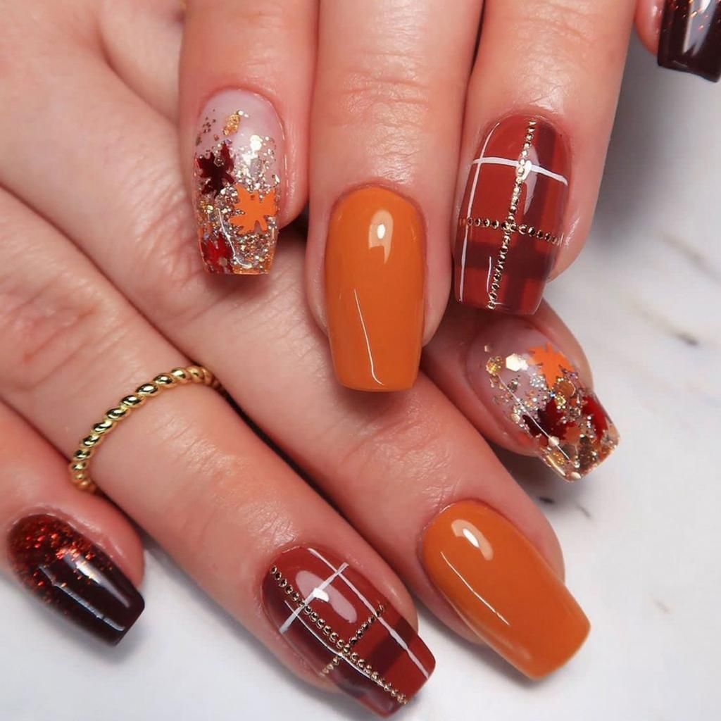 Visual Idea Visual Idea β Winter Plaid Nails