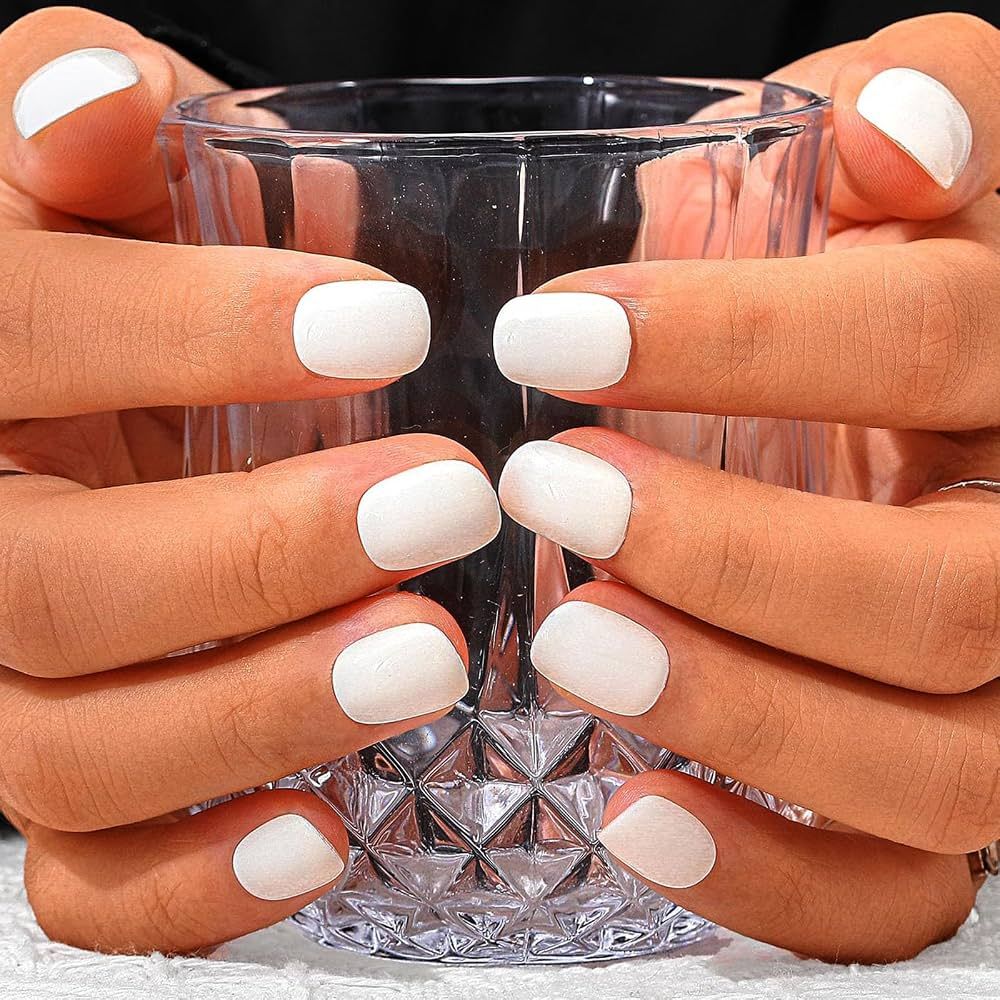 Opaque White Visual Idea Opaque White Visual Idea β Simple Short Winter Nails
