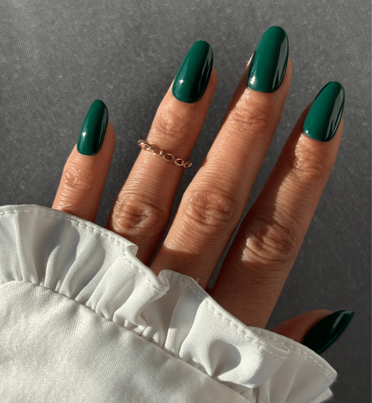 High-Shine Emerald French Tips High-Shine Emerald French Tips โ Winter Green Nails