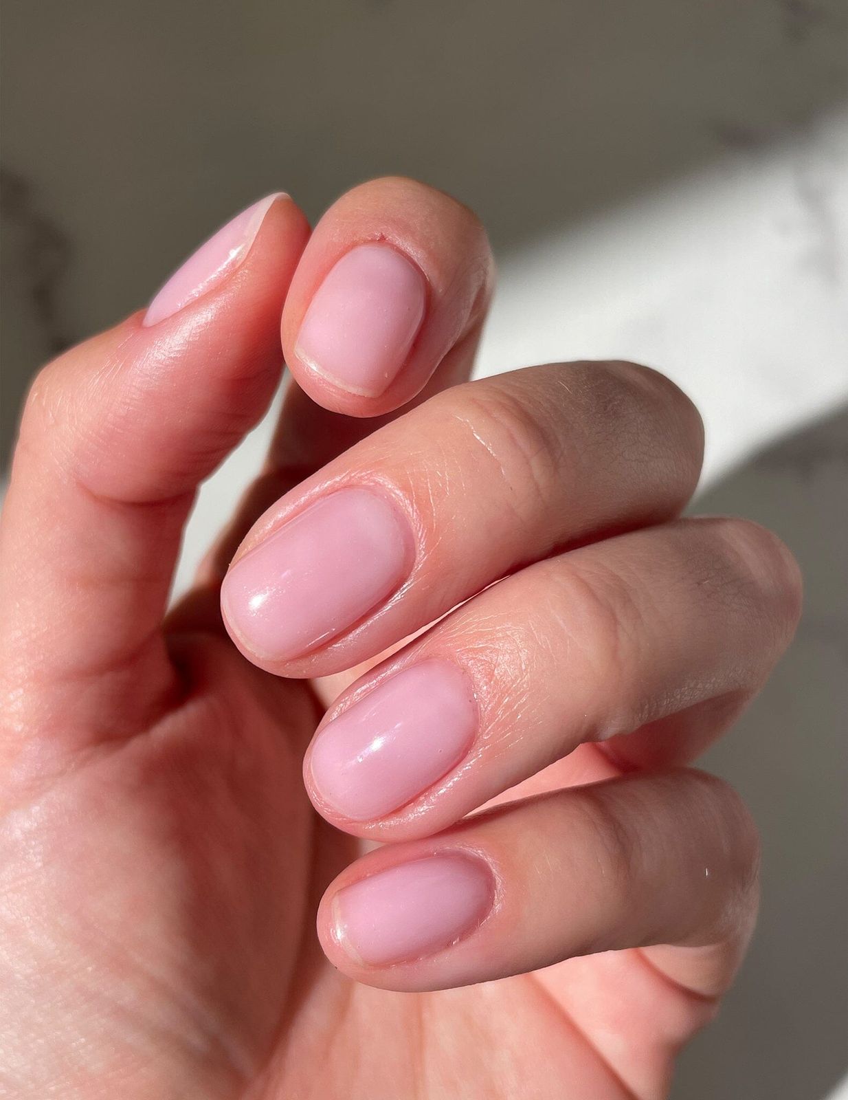 Glossy Subtle Shimmer Visual Idea — Natural Winter Nails