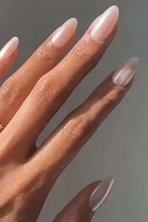 Understated Milky Pink Shimmer Understated Milky Pink Shimmer β Winter Wedding Nails