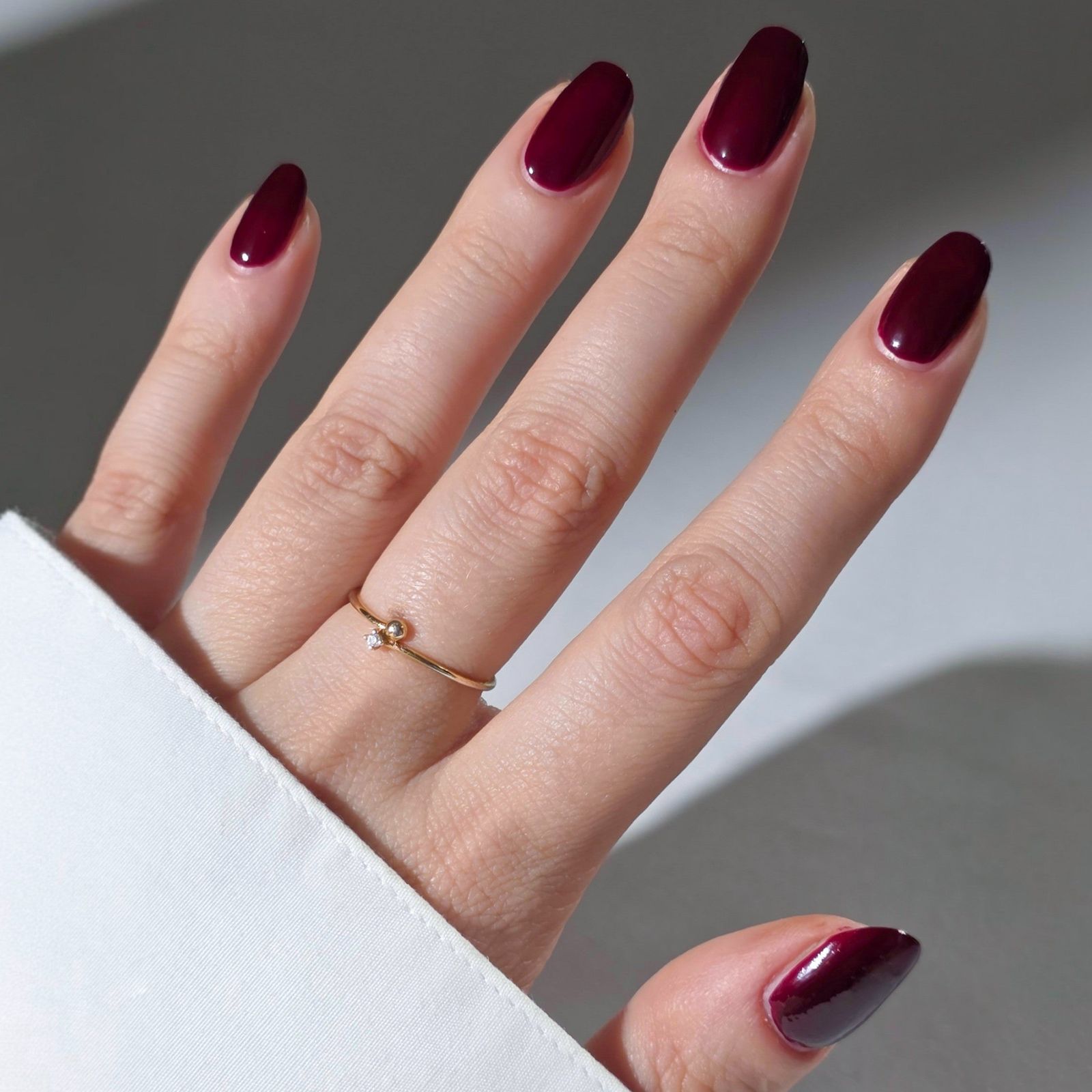 Rich Deep Dark Cherry Ovals Rich Deep Dark Cherry Ovals β Black Cherry Nails