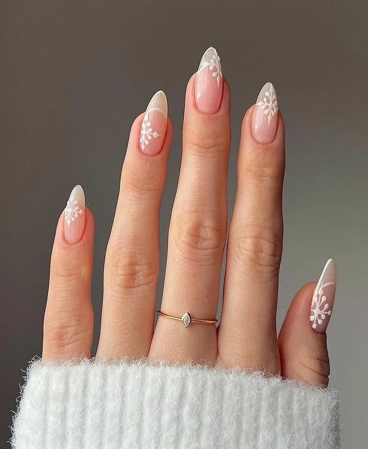 Glossy Visual Idea — Christmas Almond Nails 2026