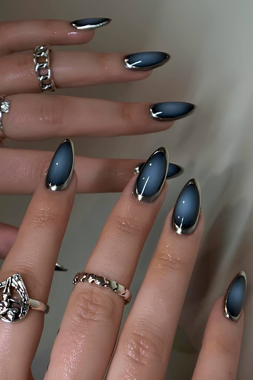 Winter Evening Visual Idea Winter Evening Visual Idea β Dark Winter Nails