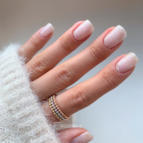 Pale Pink Fine Glitter Short Square Nails Pale Pink Fine Glitter Short Square Nails β Sparkly New Years Nails 2027