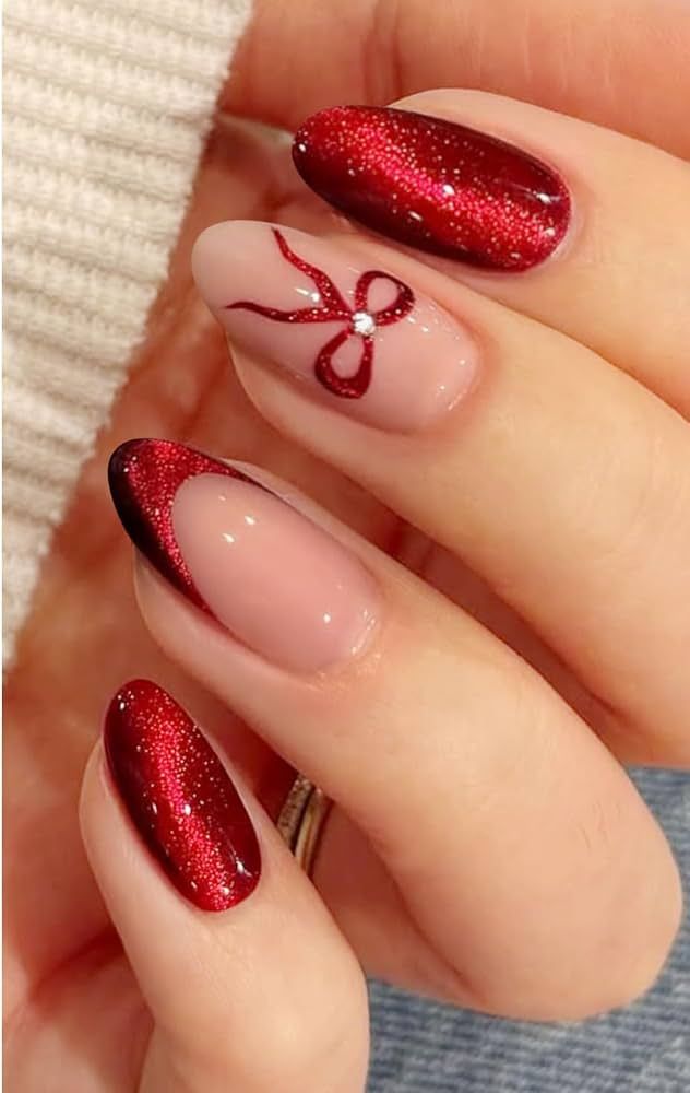 Glossy Glitter Visual Idea Glossy Glitter Visual Idea β Christmas Gel X Nails 2026