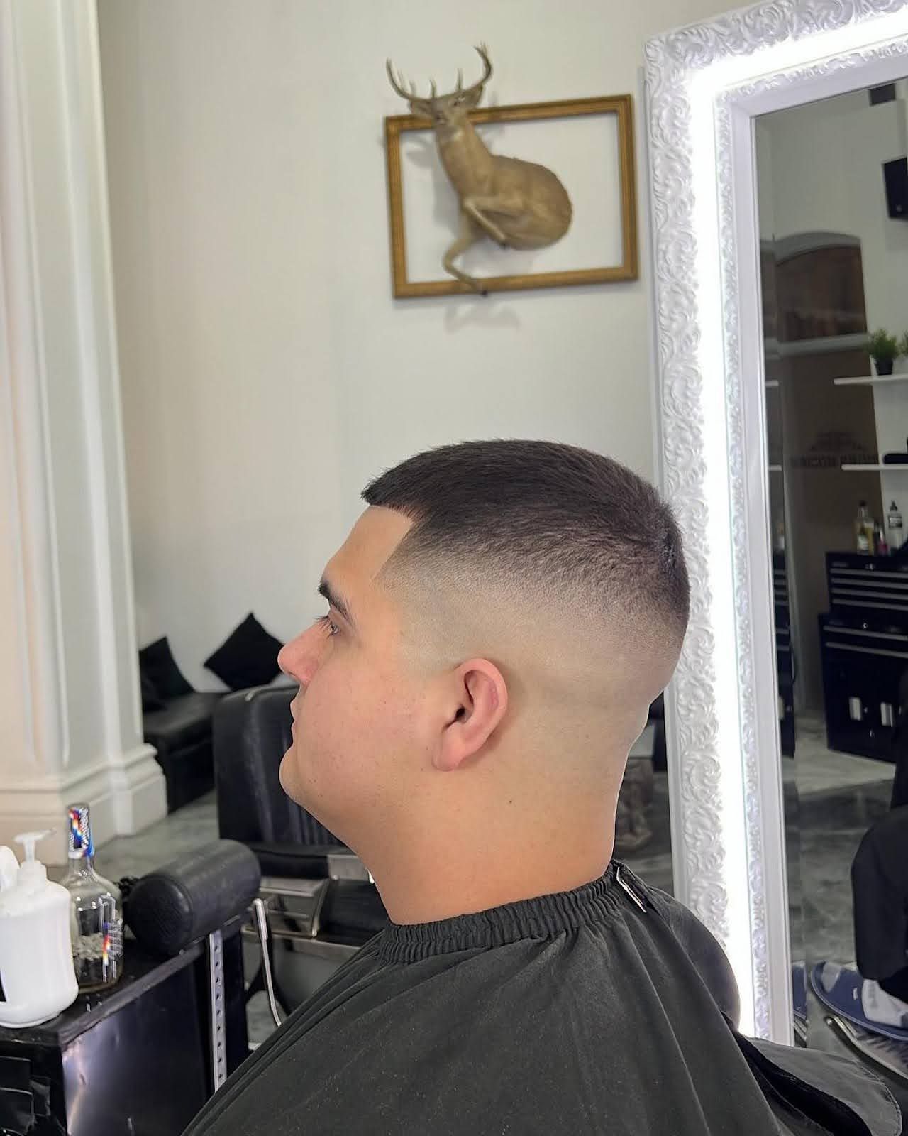 Sharp Buzz Cut with Clean Fade Sharp Buzz Cut with Clean Fade β Winter Hairstyles for Men