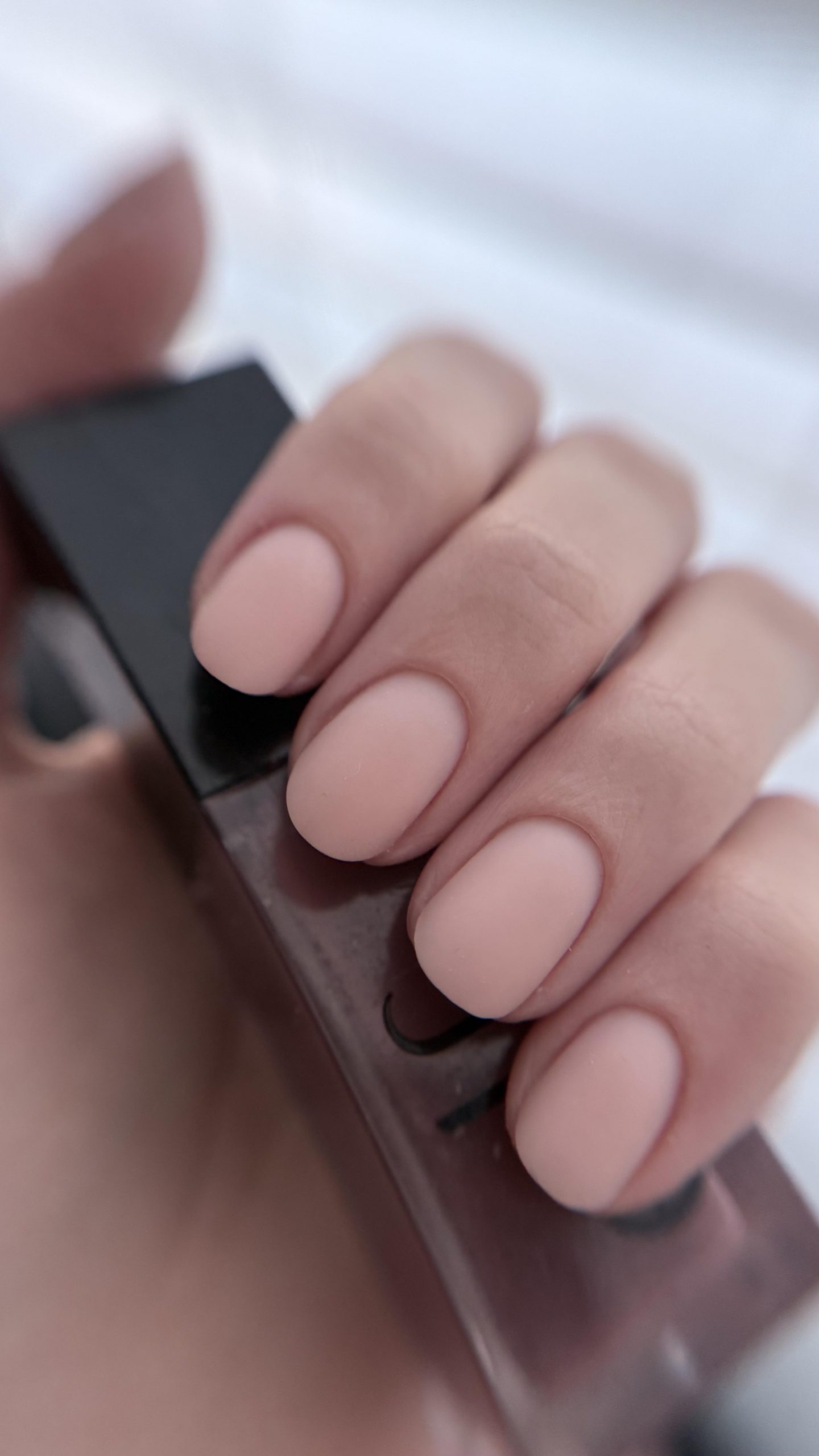 Short Oval Pale Pink Matte Nails Short Oval Pale Pink Matte Nails β Winter Matte Nails