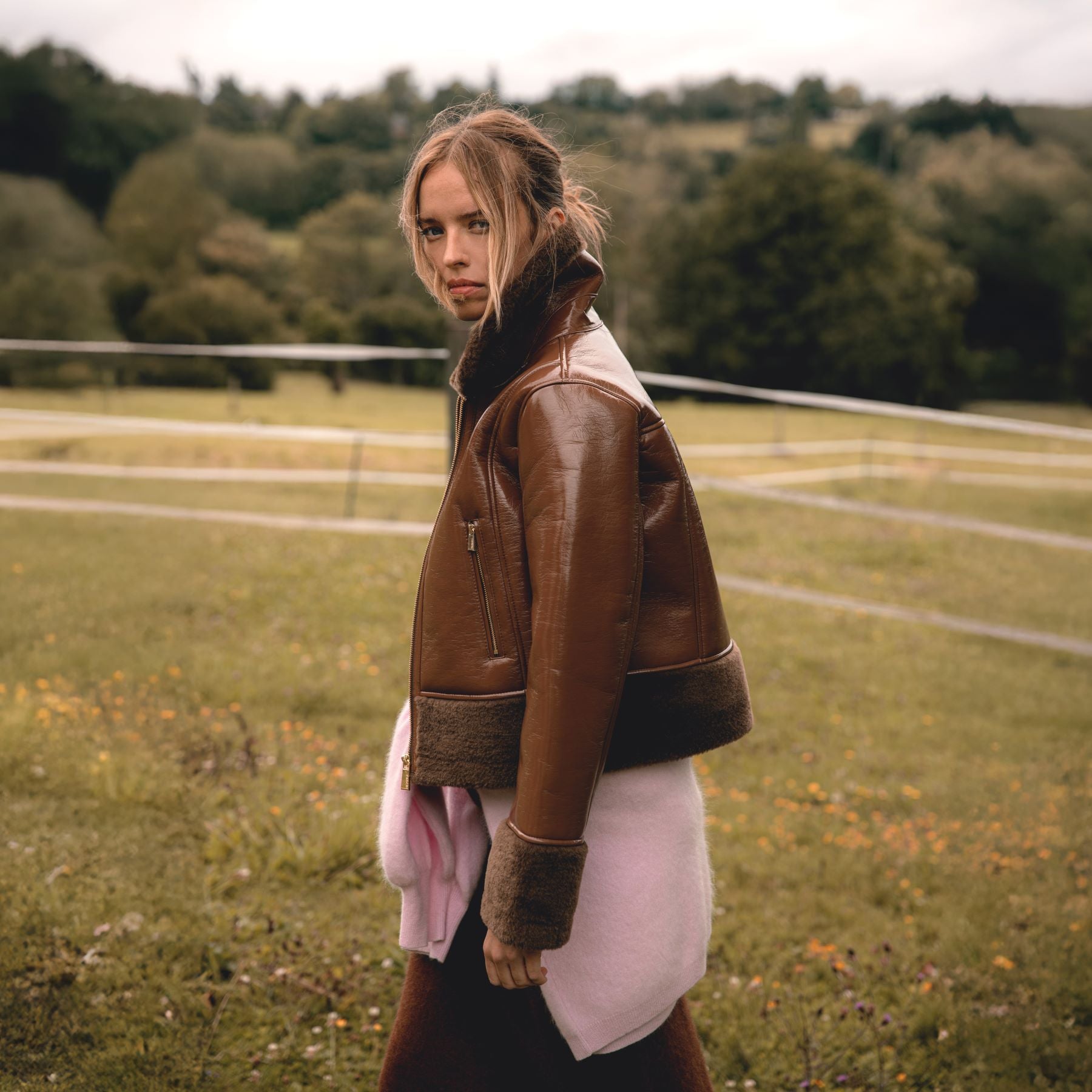Casual Chocolate Brown Aviator Jacket with Fur Trim Casual Chocolate Brown Aviator Jacket with Fur Trim β Chocolate Brown Outfits