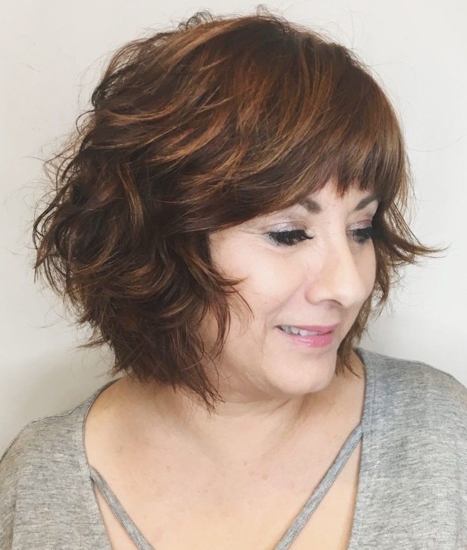 Layered Lob with Soft Curls — Winter Haircuts for Women Over 50