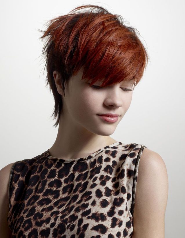 Ear Visual Idea — Mahogany Hair Color