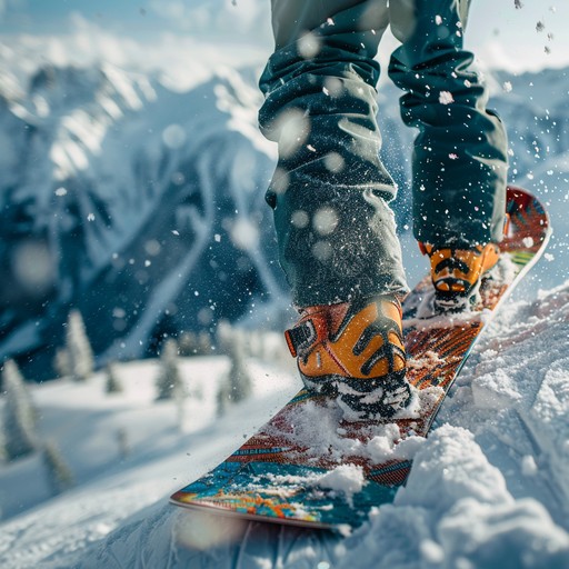 Action Shot: Grey Pants and Orange/Black Snowboard Boots in Action Action Shot: Grey Pants and Orange/Black Snowboard Boots in Action β Snowboarding Outfits