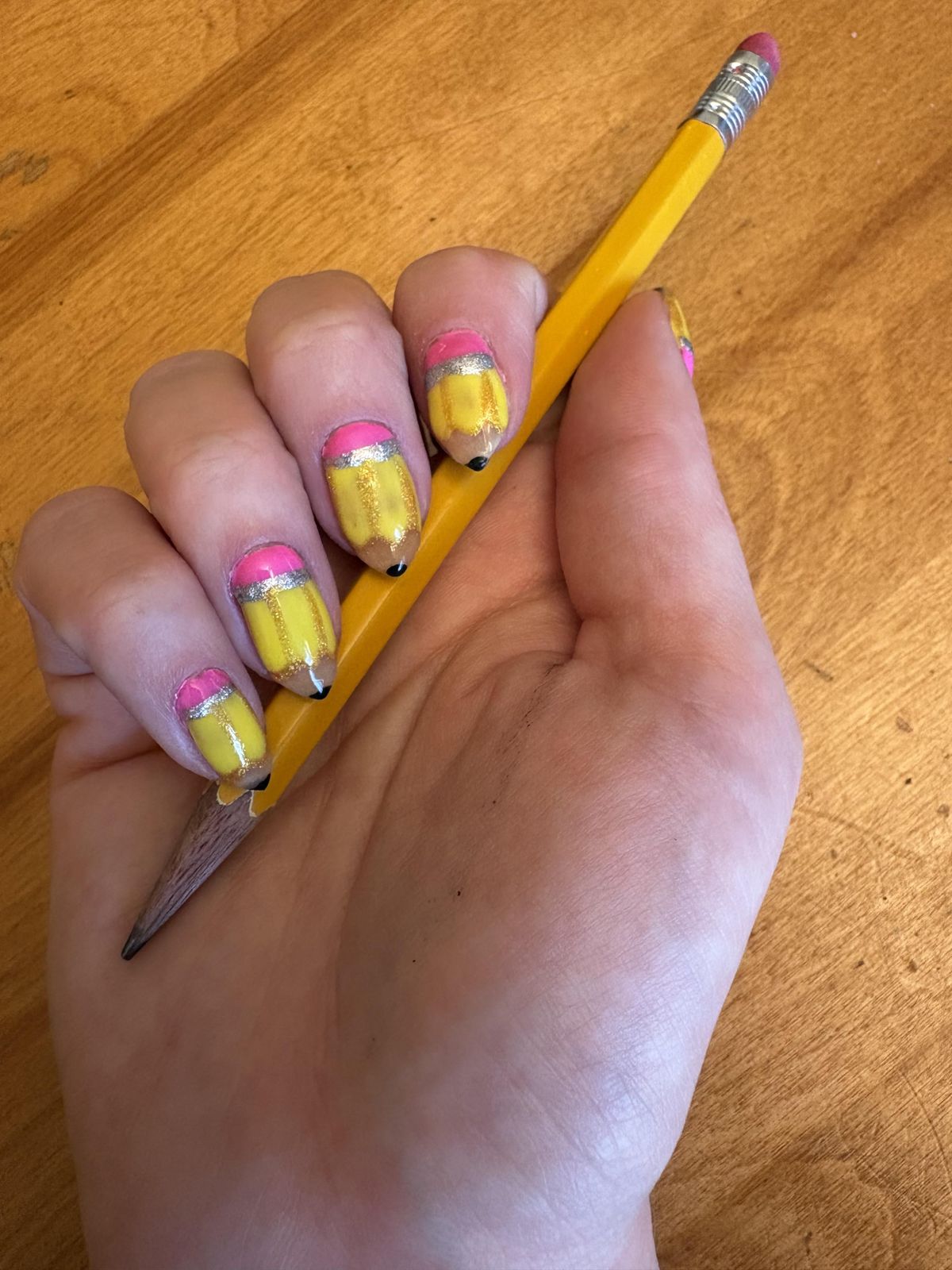 Pencil Design On All Nails Visual Idea Pencil Design On All Nails Visual Idea β Winter Nails for School