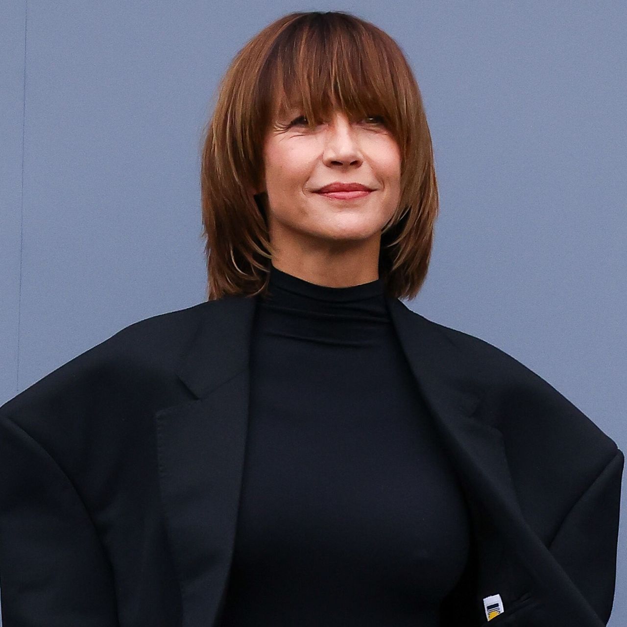 Chestnut Bob with Blunt Bangs — Winter Hair Colors for Women Over 60