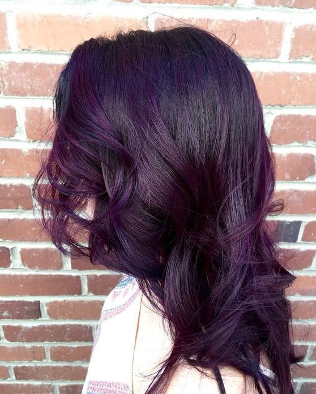 Deep Violet Base With Darker Undertones — Dark Winter Hair Colors
