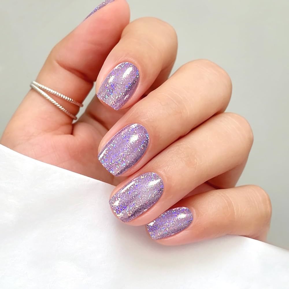 Solid Color With Dense Glitter Visual Idea Solid Color With Dense Glitter Visual Idea β Winter Nails for Teens