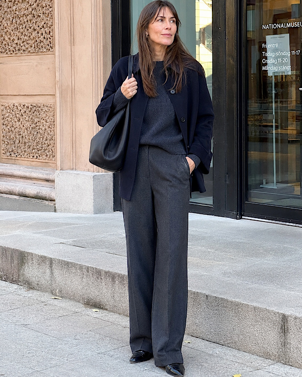 Black Pointed-Toe Flats Outfit Idea Black Pointed-Toe Flats Outfit Idea β Scandinavian Winter Outfits