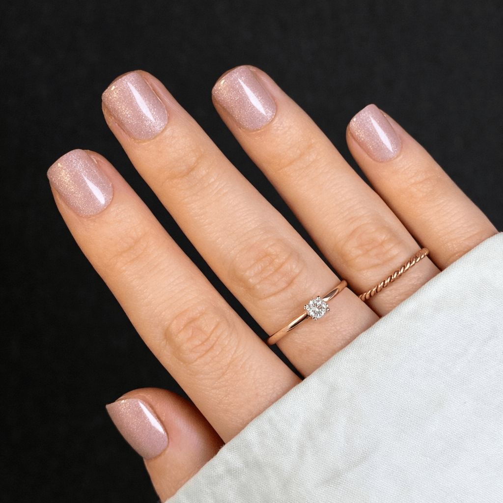 Shimmer Visual Idea Shimmer Visual Idea β Winter Wedding Nails