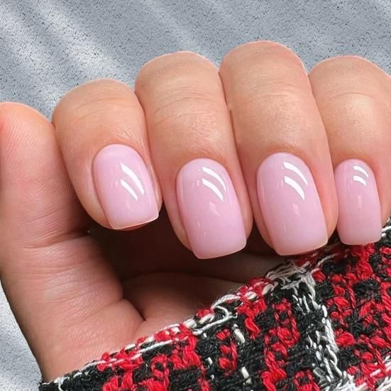Opaque Glossy Pale Pink Nails Opaque Glossy Pale Pink Nails β New Years Square Nails 2027