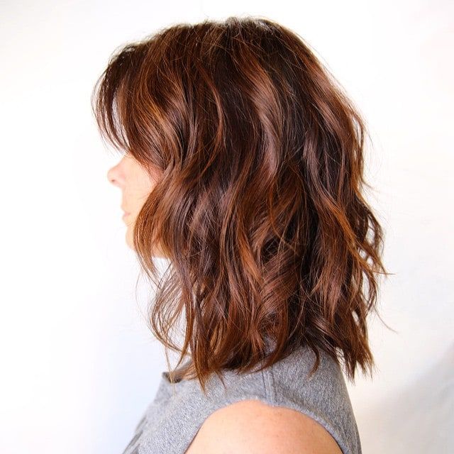 Dark Brown With Auburn Highlights Visual Idea — Winter Haircuts for Women Over 40