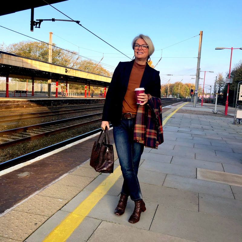 Brown Ankle Boots Outfit Idea — Winter Outfits for Moms
