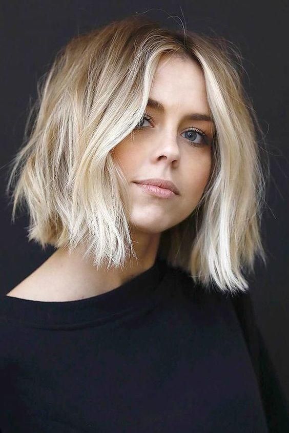 Blunt Platinum Bob With Dark Roots Blunt Platinum Bob With Dark Roots β Winter Haircuts for Women