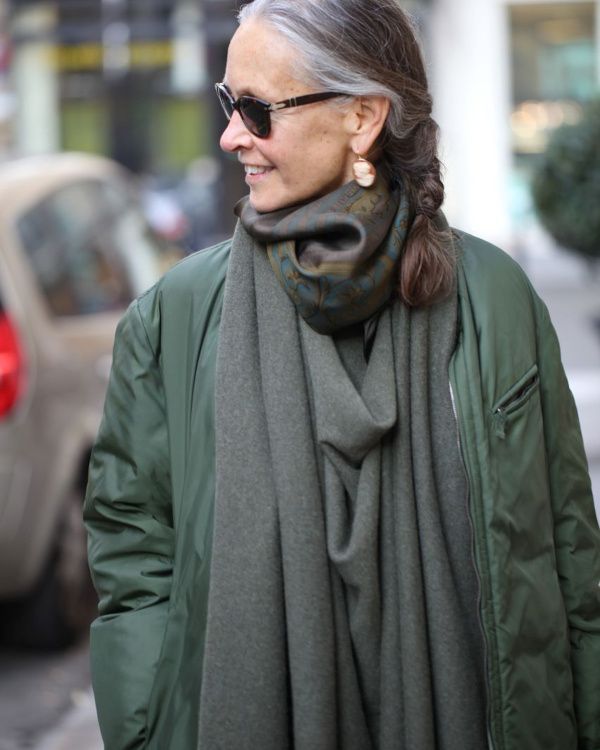 Grey Visual Idea — Winter Hair Colors for Women Over 60
