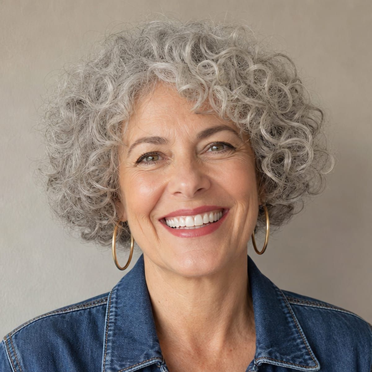 Defined Grey Curls With Volume — Winter Haircuts for Women Over 60