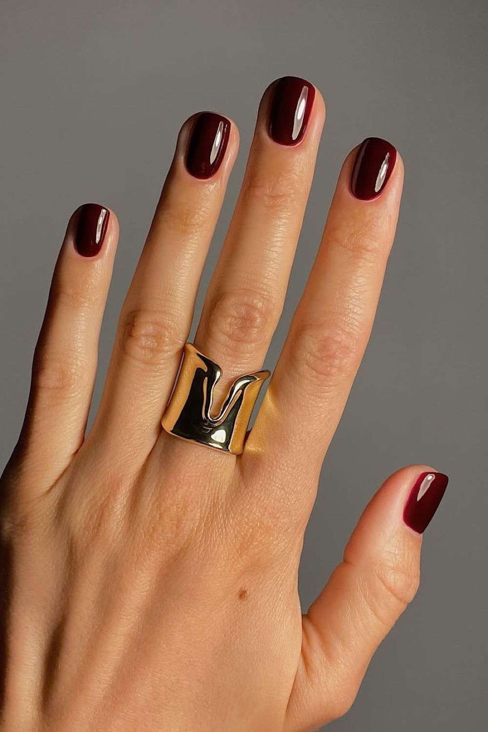 Sophisticated Deep Burgundy Nails Sophisticated Deep Burgundy Nails โ Winter Nail Colors for Women Over 40