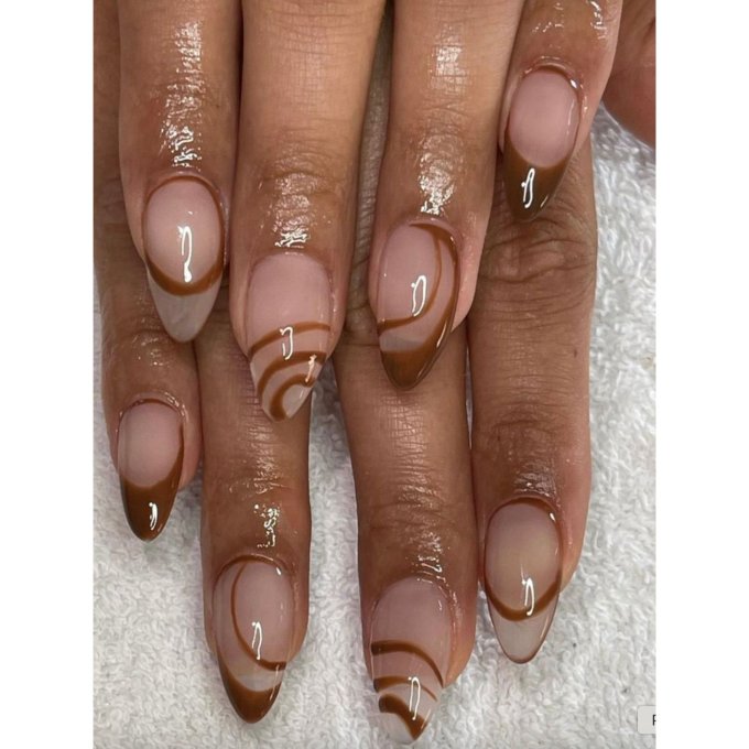 Shimmering Red and Speckled Pink Matte — Winter Gel Nails