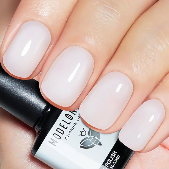 Sheer Milky White Short Oval Nails Sheer Milky White Short Oval Nails β Milky White Nails