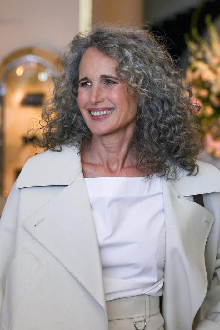 Natural Grey with Silver Highlights Natural Grey with Silver Highlights β Winter Hair Colors for Women Over 50