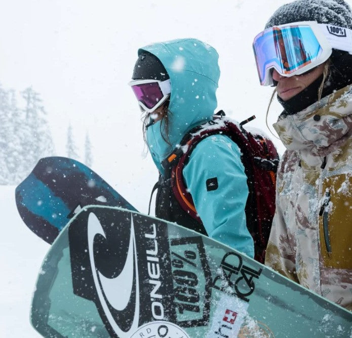 Vibrant Teal Hooded Jacket and Goggles for an Active Snowboarding Style Vibrant Teal Hooded Jacket and Goggles for an Active Snowboarding Style β Snowboarding Outfits