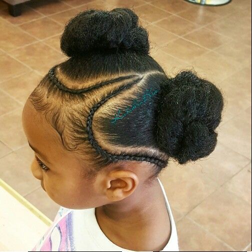 Space Buns With Braided Patterns Space Buns With Braided Patterns β Winter Hairstyles for Kids