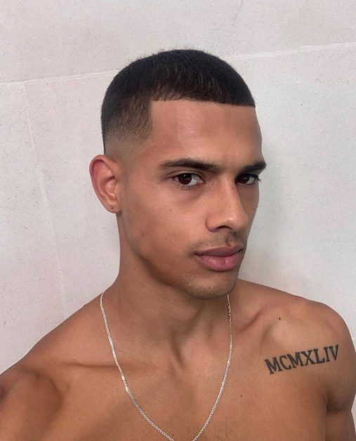 Buzz Cut with Forward Styled Top Buzz Cut with Forward Styled Top β Winter Hairstyles for Men