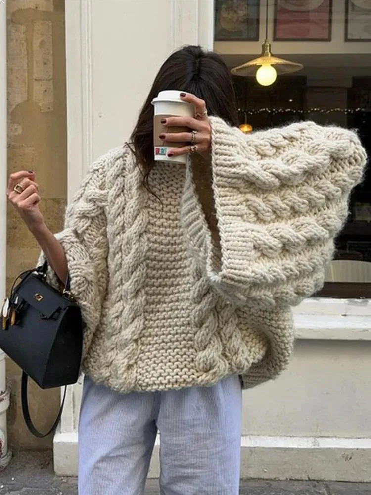 Chunky Knit Comfort Meets Patterned Trousers Chunky Knit Comfort Meets Patterned Trousers β Winter Teacher Outfits