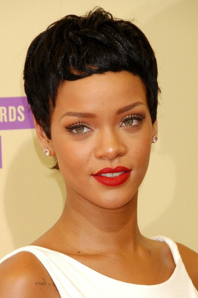 Extreme Platinum Pixie With Shaved Sides — Winter Hair Colors for Short Hair