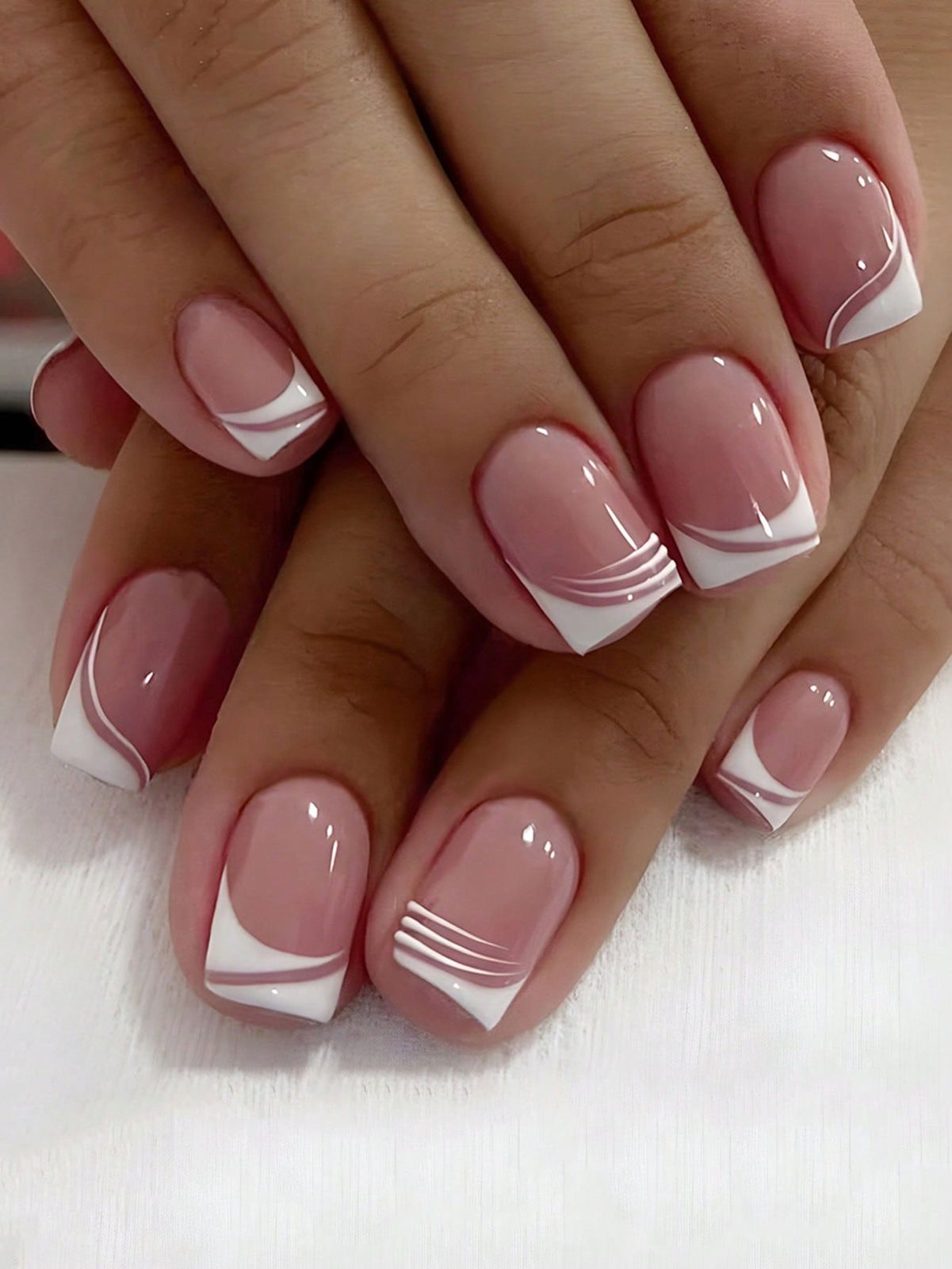 Classic Elegant Visual Idea Classic Elegant Visual Idea β New Years French Tip Nails 2027