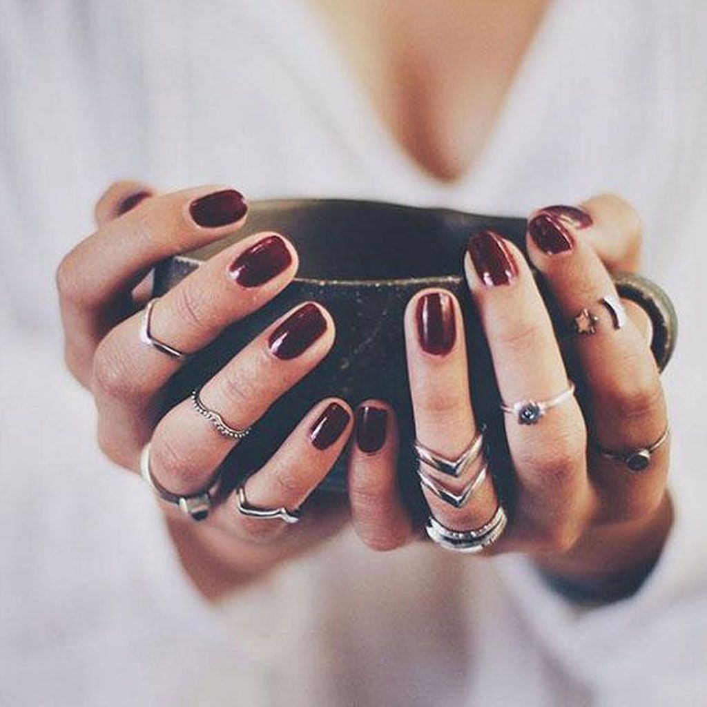 High Gloss Visual Idea — Winter Nail Colors for Pale Skin